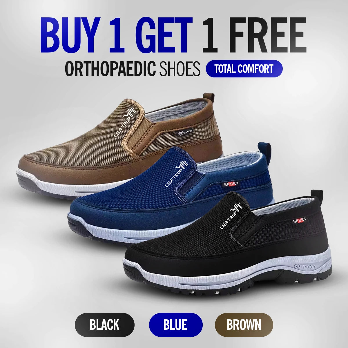 [Buy 1 Get 1 Free] – OrthoFlex Orthopaedic Walking Shoes